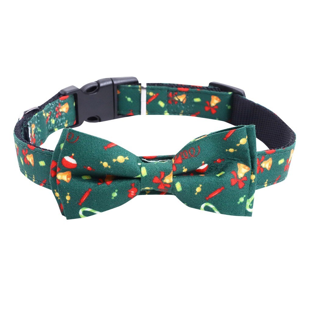 Kerstmis huisdier ademend huisdier hondenhalsband mascottes hondenaccessoires collier hond aankleed strik verstelbare schattige halsband: A / M