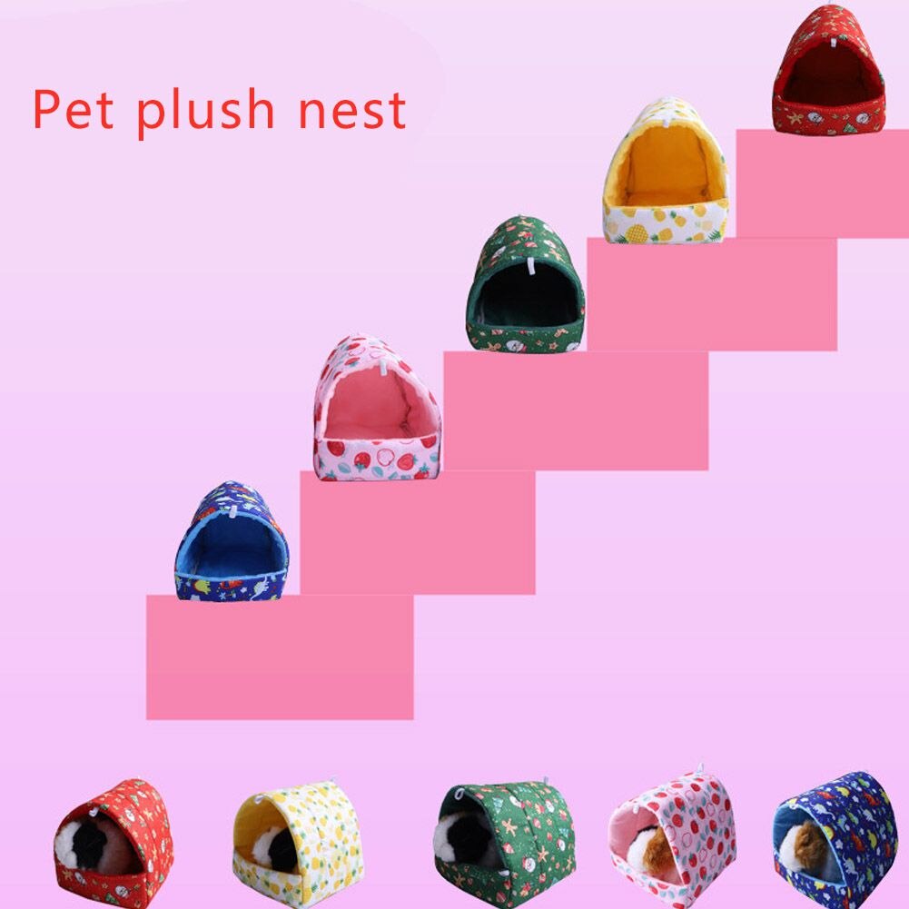 Hamster Huis Cavia Kleine Dier Slapen Bed Winter Warm Mat Nest Pluche Hamster Huis Cave Kleine Huisdieren Levert