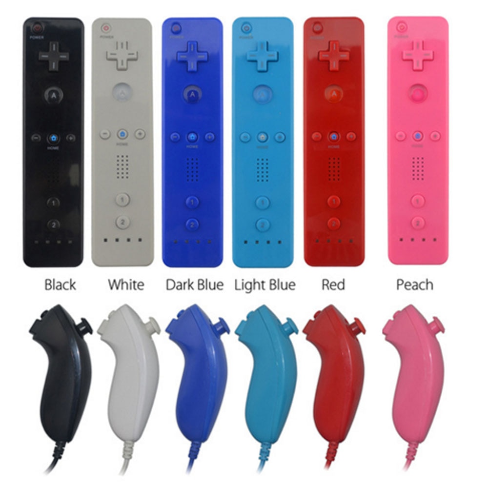 6 kleuren 1 pack Remote Controller Nunchuk Game Controller voor Wii voor Nintendo zonder Motion Plus