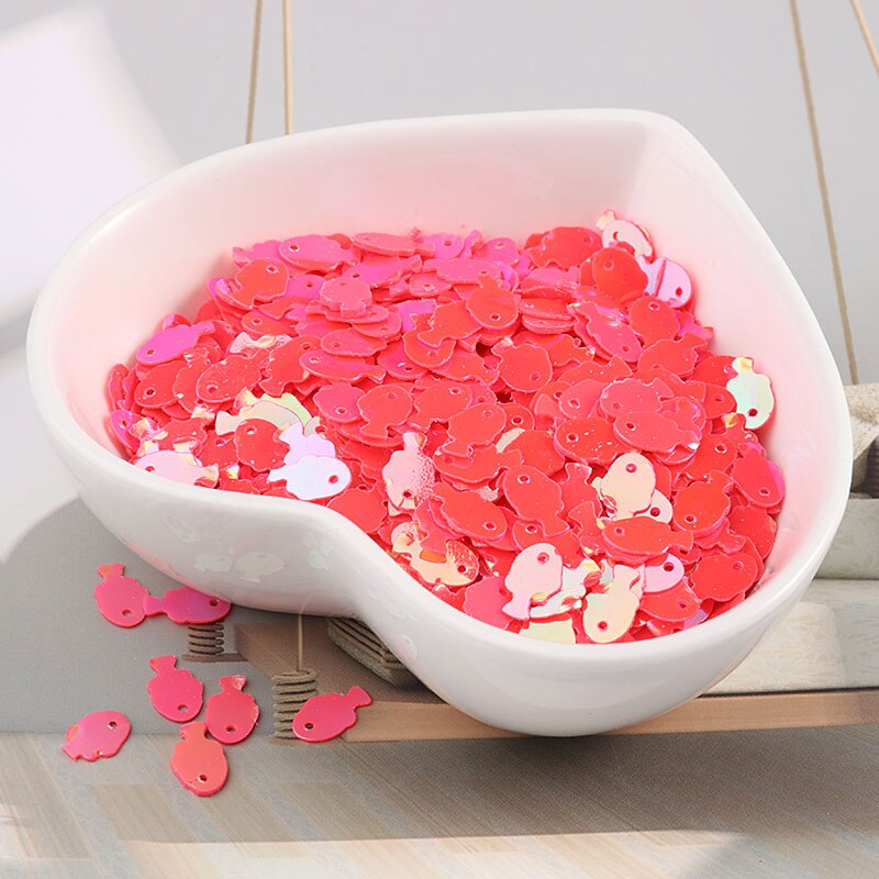10g/bag 5*7mm Colorful Fish Sequins DIY Slime Material Sequins Fittings for Needlework Craft Costume Jewelery 720pcs: AB Melon
