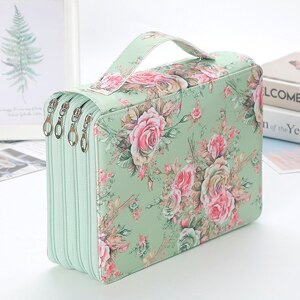 Rideau de stylos à 200 trous, , croquis, multifonctionnel, grande capacité, peinture, trousse pour étudiants: green