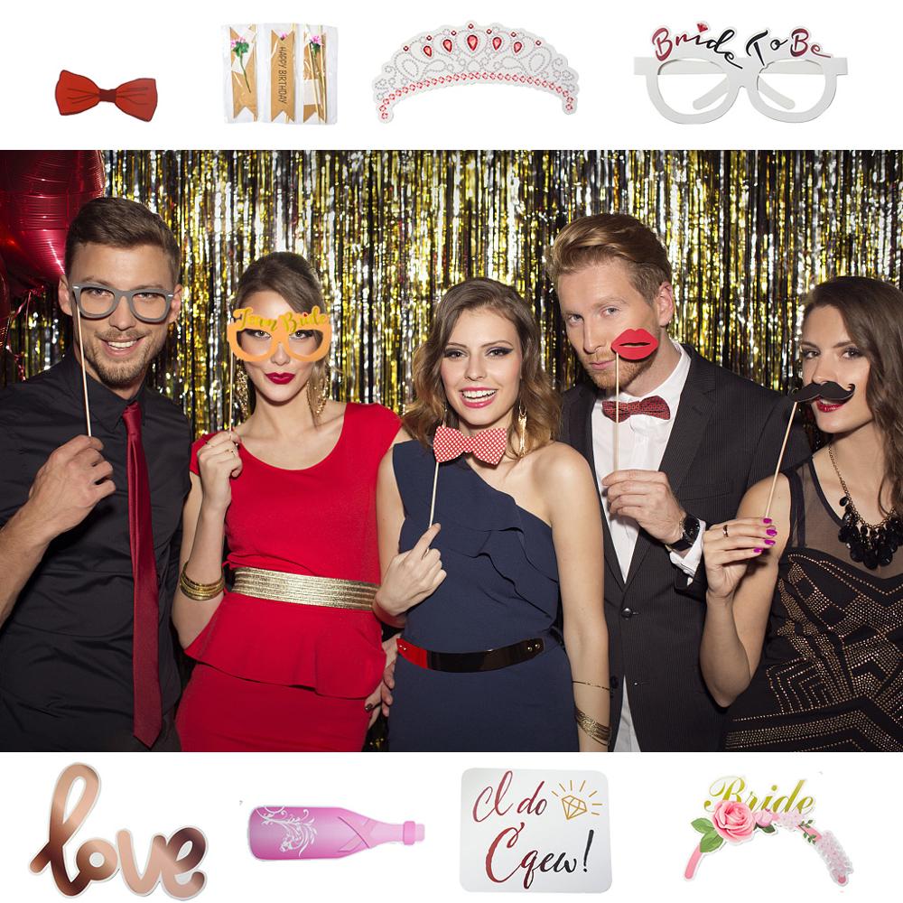 Wedding Photo Booth Props Masker Bril Partij Decoraties Bridal Shower Bachelorette Accessoires Grote Maat Party Photo Booth