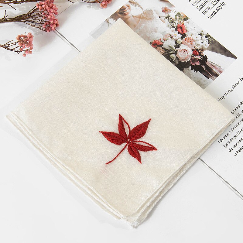 Handkerchief Embroidery Kit Needlework Flower Cross Stitch Set DIY Handwork Swing Handmade Craft Unfinished: 7