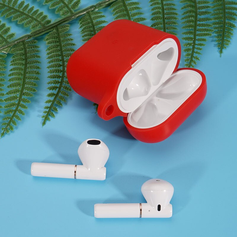 Anti-fall Dust-proof Protective Cover Silicone Case With Carabiner For QCY T8 Wireless Bluetooth Earphone