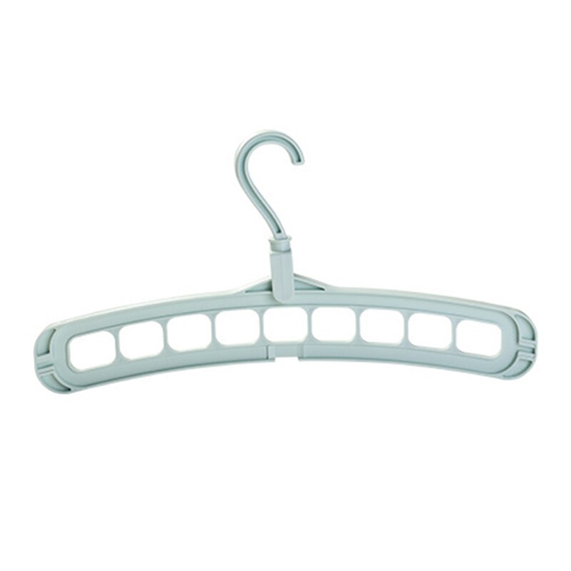 Cintre pliant à 9 trous | Horizontal Vertical rotatif, support de rangement des vêtements à double usage, support de cintre, étagère organisateur de garde-robe: green