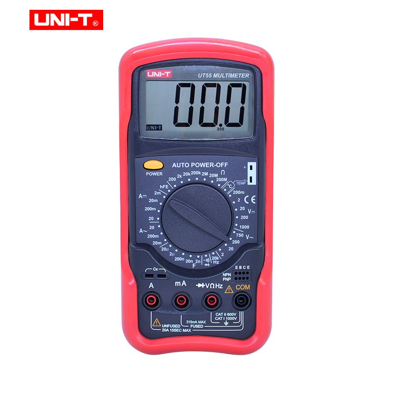 UNI-T Digital multimeter Large LCD Display UT50 Serie Voltmeter Ammeter Ohmmeter Diode/Continuity Test Overload Protection Meter
