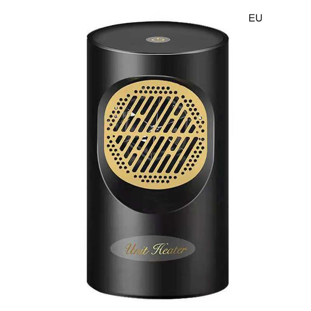 Hem 300w elvärmare varmare kontakt bärbar värmare praktisk varmare för hemmakontor hushållsfläktvärmare spis radiator: Typ eu touch svart