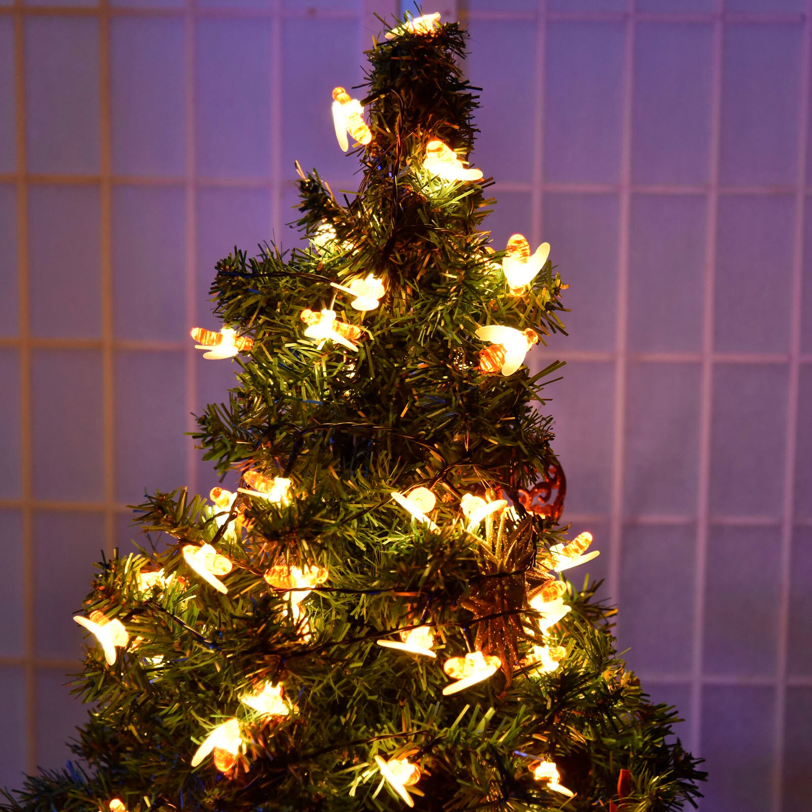 Solar Bee Fairy Tale Light String 7M 50 LED Waterproof Outdoor Garland Solar Power Lamp Christmas For Garden Decoration