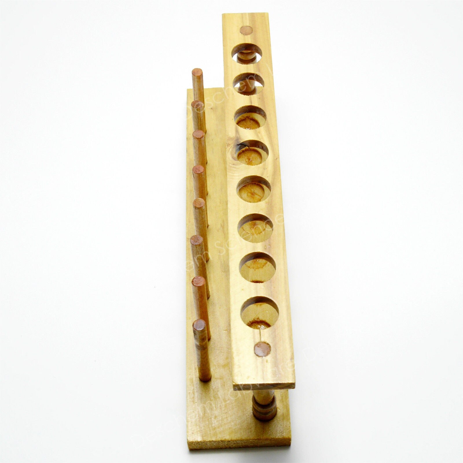 8-Holes,20mm,Wooden Lab Test Tube Rack Holder,Laboratory Support Burette Stand
