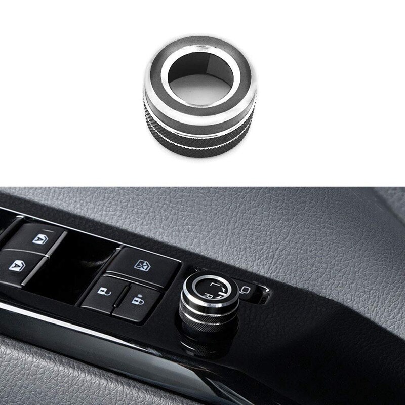 5PCS Aluminum Car Center Console Knobs Decoration AC Air Conditioning+o+Function+Rear Mirror Knob Switch Covers Trim for Toy