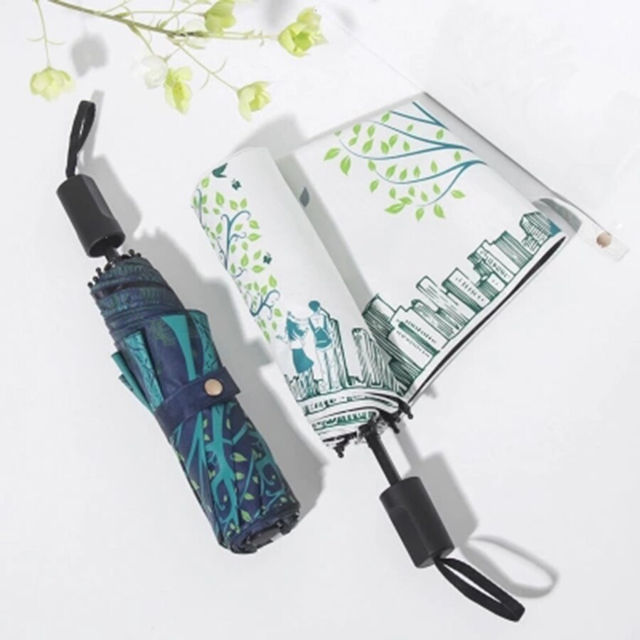Paraply regn kvinder folde uv anti sol vindtæt kapsel paraply mænd parasol messing knoer tous mujer tous