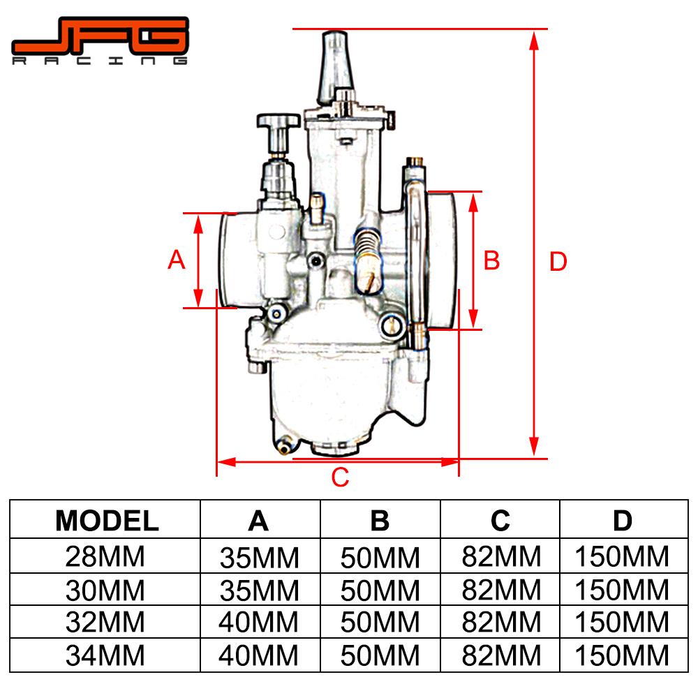 Motorcycle For PWK 28MM 30MM 32MM 34MM Carburetor Carburador For Koso Keihin Mikuni YAMAHA HONDA SUZUKI Scooter ATV Quad