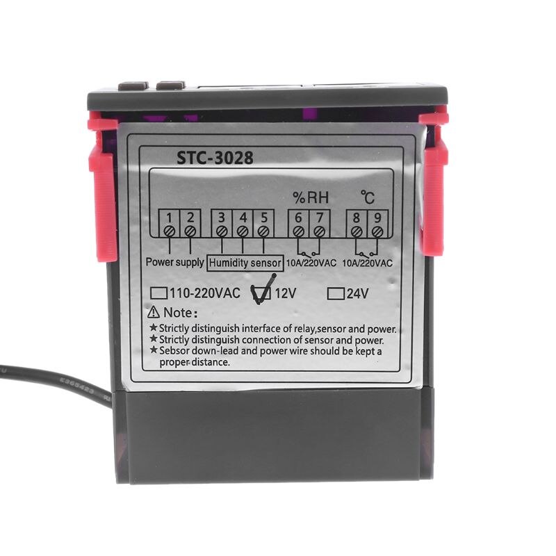 Digital Temperature and Humidity Controller Thermostat and Humidistat Double Display AC 110V 220V DC 12V 24V 10A