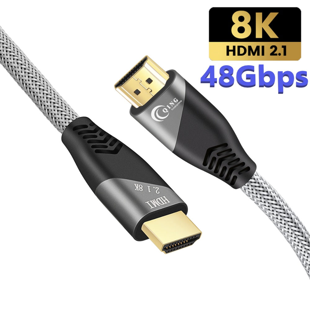 Hdmi 2.1 kabel 8k/60hz 4k/120hz 48 gbps hdcp 2.2 hdmi kabel ledning til  ps4 splitter switch box extender video 8k hdmi 2.1 kabel
