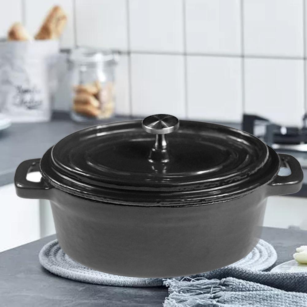 Nederlandske ovner emaljert støpejern dekket gryte oval mini gryte panela kokekanne kokekar ollas de cocina