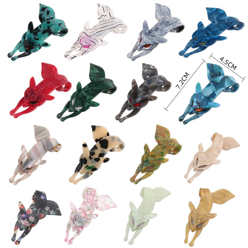 NYN 16 Colors Funny Acrylic Fox Brooches for Women Men Girls Kids Most Popular Animal Party Birthday Year Jewelry