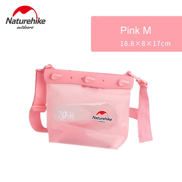 20M Tiefe draussen PVC Tauchen Fluss Wandern Treiben Dichtung Rafting Taschen Ozean Pack Wasserdichte Beutel Trocken Tasche Für Schwimmen L M S: Rosa M
