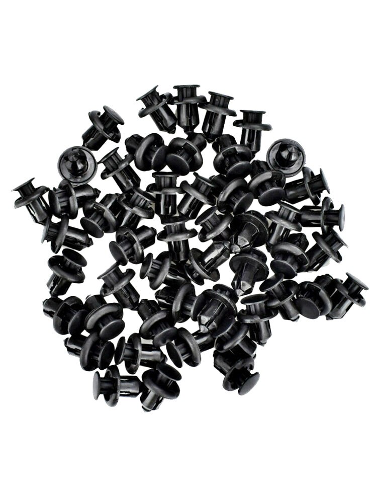 50x Bumper Clips 10mm Hood Fender Push Rivets Retainer Fasteners Fits For Honda