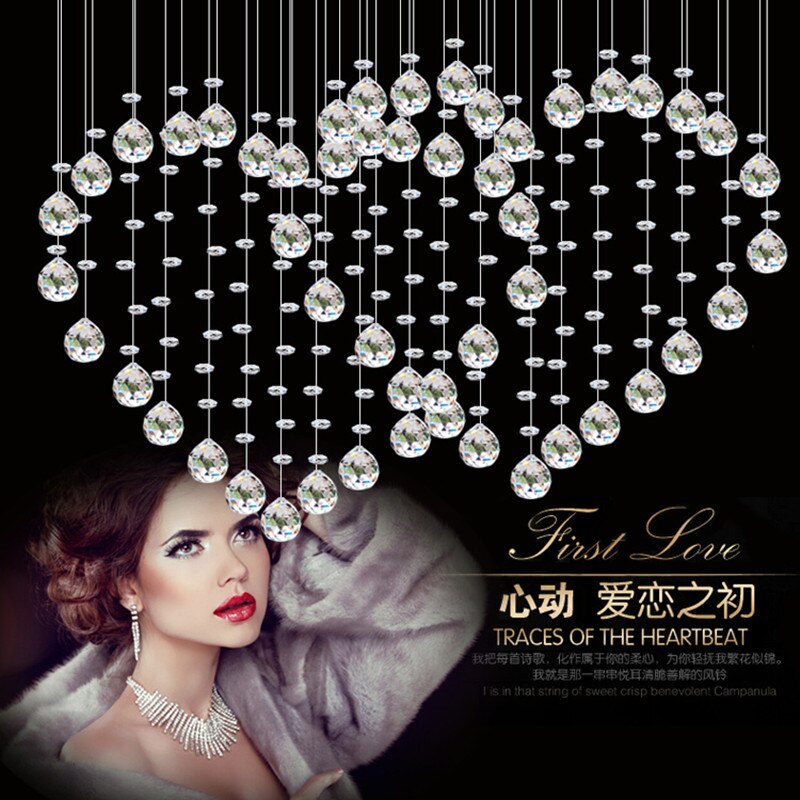 Bola de luz de diamante hecha a mano para decoración del hogar, Prisma de cristal facetado de 30mm, piedras de vidrio y minerales, bolas tipo gota de iluminación