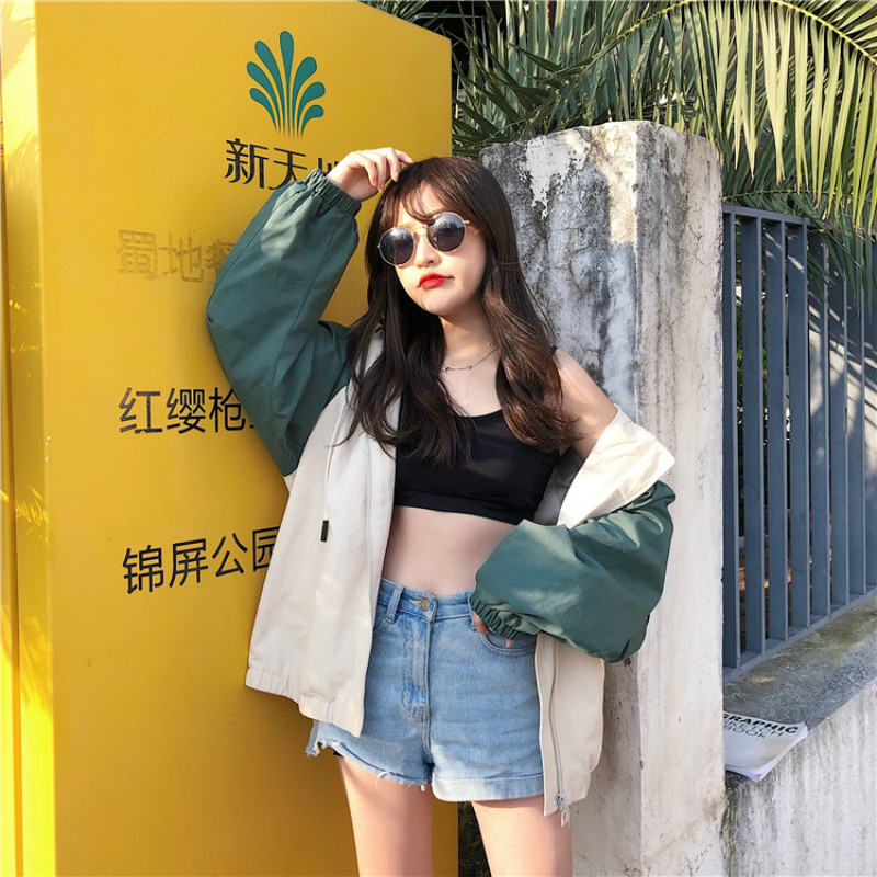 Jassen Vrouwen Losse Hooded Koreaanse Stijl Harajuku Leisure Womens Kleding Trendy Studenten Alle-Match Eenvoudige Lente: M