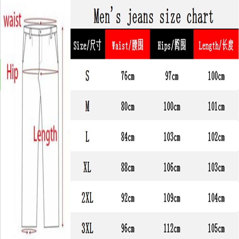 Men Long Pencil Pants Skinny Ripped Jeans Slim Spring Hole Jeans Men Hip-Hop Ankle Totem Denim Trousers