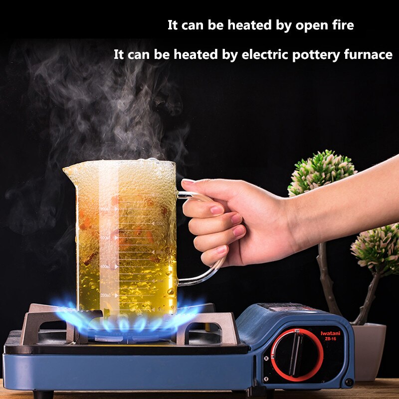 Glazen maatbeker met schaalverdeling hoge temperatuur magnetron thuis keuken bakgereedschap transparante maatbeker jinxi