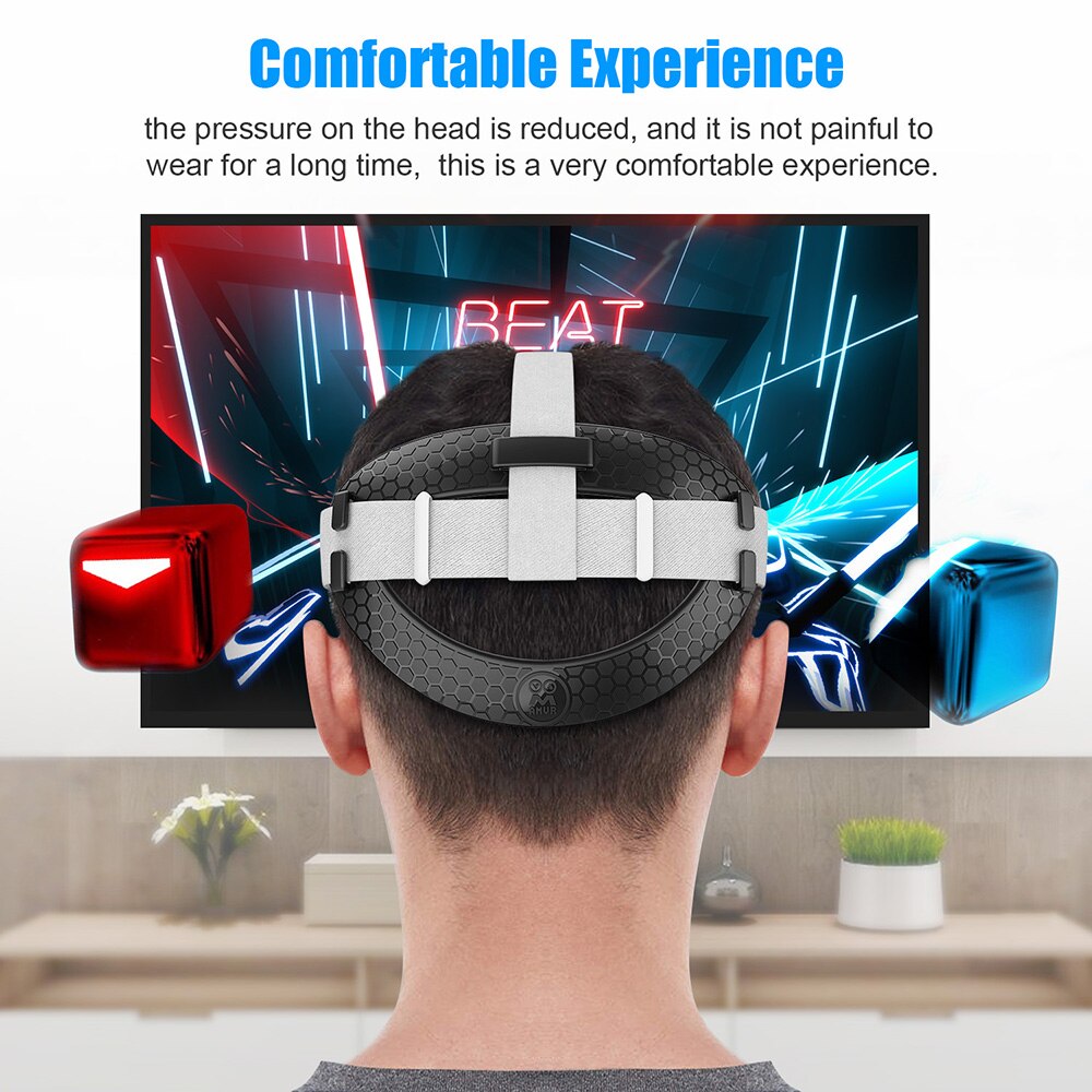 Hoofd Terug Padding Voor Oculus Quest 2 Accessoires Vr Headset Zachte Tpu Pad Verminderen Hoofd Druk Band Voor Oculus Quest 2 Glazen