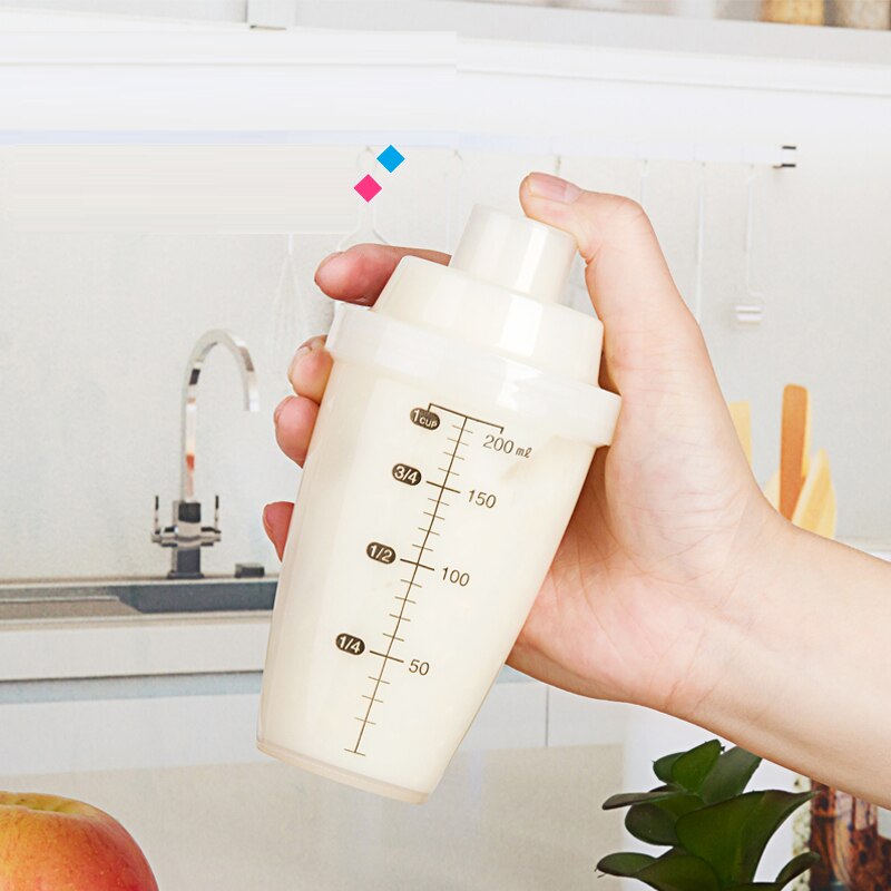 Taza para batidos de proteínas en polvo, taza para té y leche, taza para batidos a escala, botella de agua para ejercicio, 200ml