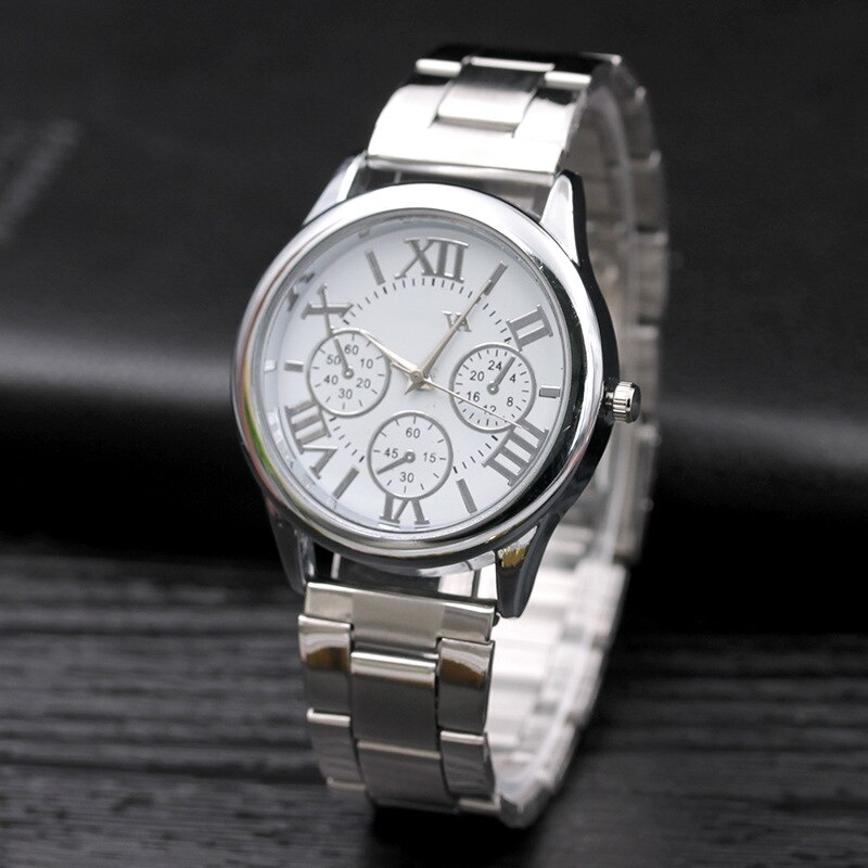 1PCs Brand Quartz Watches Simple Gold Women Quartz Watches Casual Stainless Steel Dress Women Wristwatches