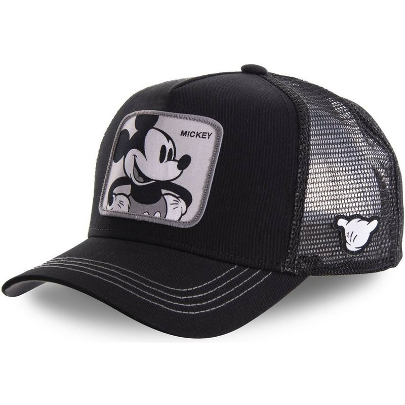 Gorra de béisbol TAZ de algodón de , gorra de béisbol de Dragon Ball para hombres y mujeres, gorra de malla de Hip Hop para papá, gorra de camionero: Blcak mouse