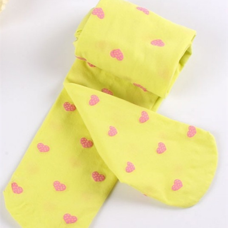 5Pcs Candy Kleur Panty Voor Meisjes Baby Meisje Stretch Broek Skinny Broek Kinderen Dans Panty Panty Kous 3-9Y: YELLOW