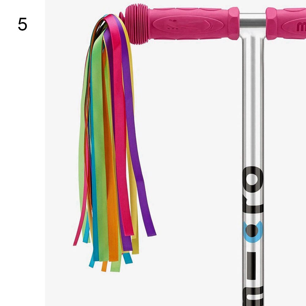 Kinderen Fiets Opslag Scooter Stuur Mand Fiets Voordrager Strik Tas Achter Fietsen Multicolor Opknoping Retro Kwasten: 5