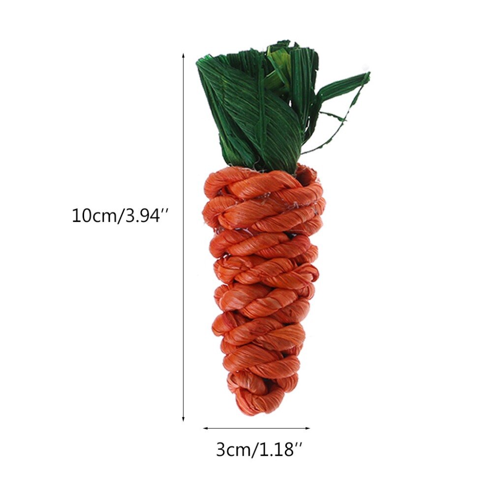 Carrot Shaped Rabbit Hamster Chew Bite Toys Guinea Pig Tooth Cleaning Toys Hamster Guinea Rabbit Rat toys: Default Title