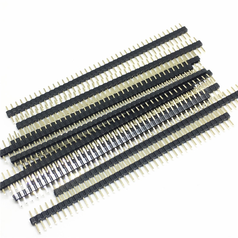 20pcs/lot 40pin header male pitch 1.27mm 40 Pin Male Single Row Pin Header Strip 1x40P
