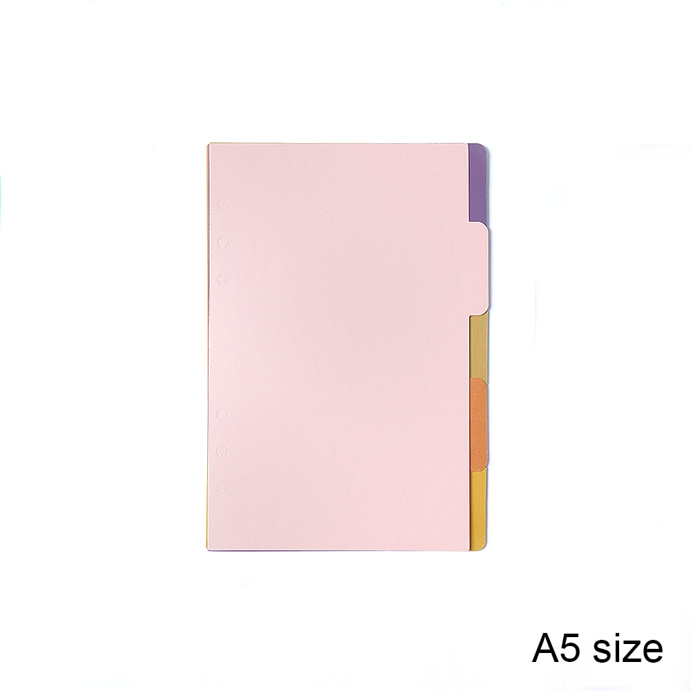 5 Stks/set Bindmiddel Index Verdelers A5/Persoonlijke Grootte Notebook Binnenpagina 'S Separator Dagboek Planner Papier Categorie Pagina 'S Briefpapier: A5 size