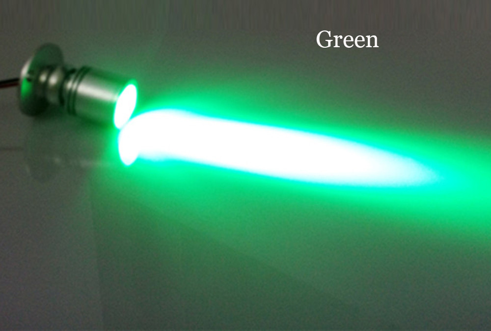 1 stk/parti  d20mm 1w søkelyset skaplampe faretto høy effekt ledet varmhvit  ac2230v dc12v stk.: Grønn