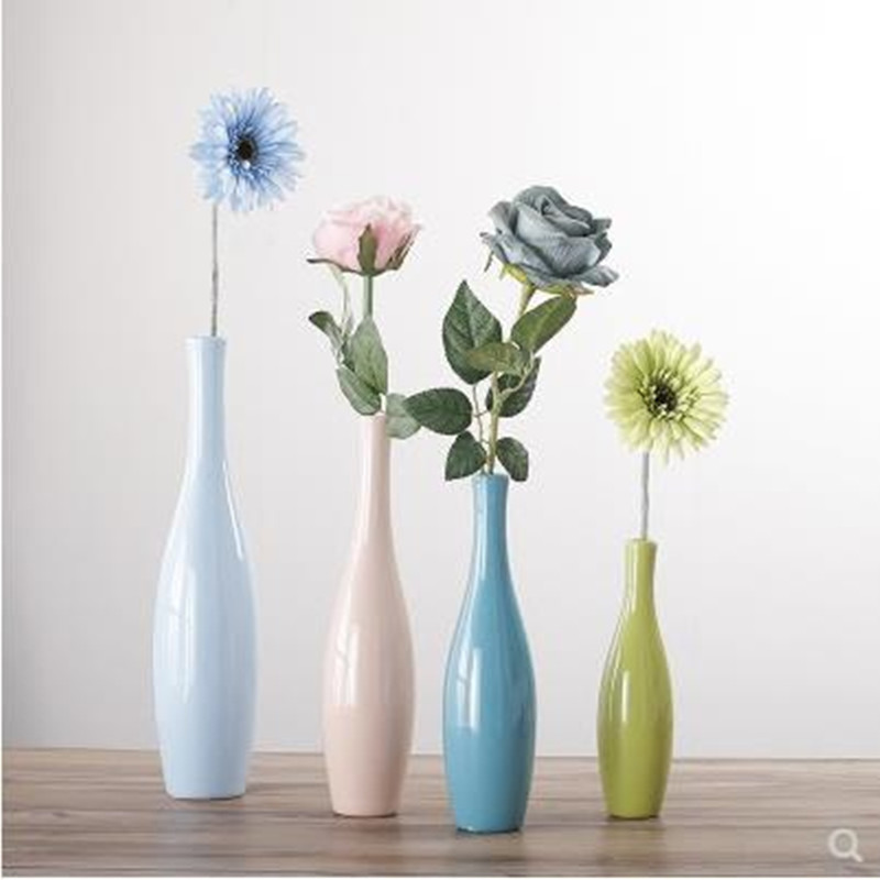 small fresh ceramic vase, European-style ceramic crafts, home office desktop decoration ,
