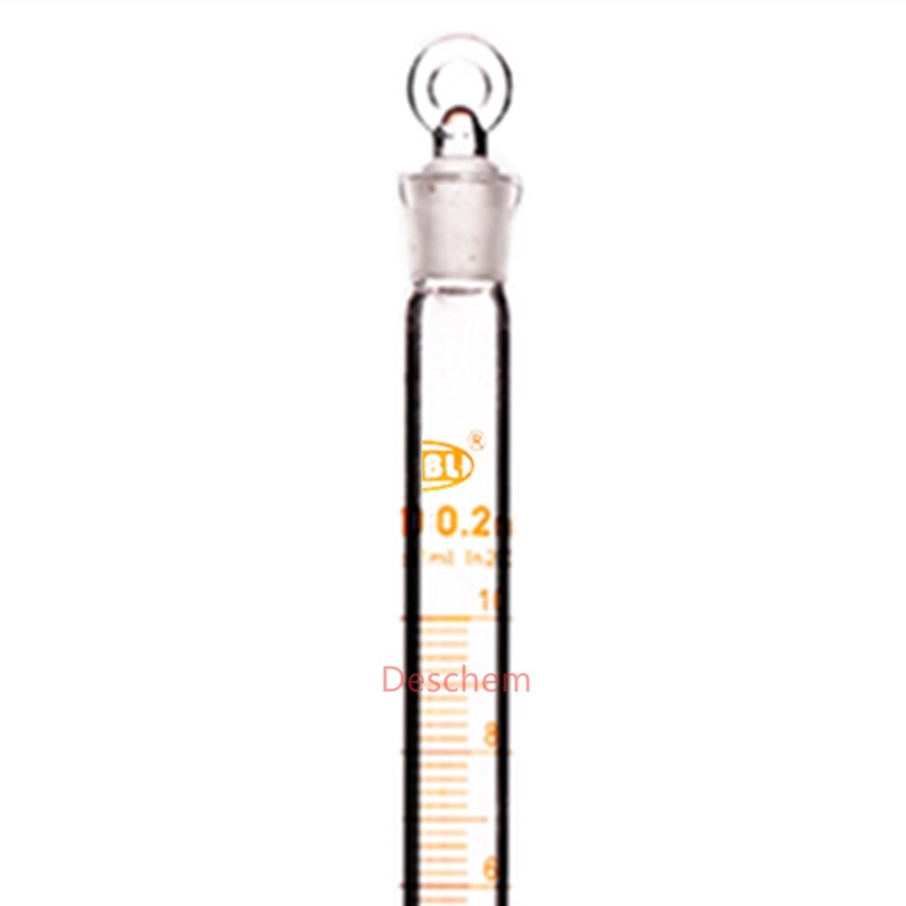 10ml Glass Measuring cylinder W/spout Ground-Joint Glass-stopper