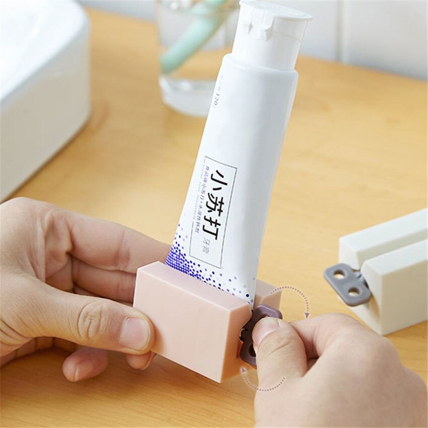 1PC Manual Toothpaste Squeezer Standing Bathroom Toothpaste Squeezers Holder, Facial Cleanser Rotating Squeezer Clip