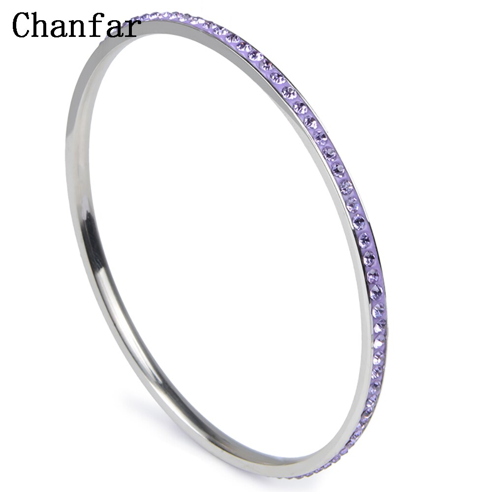 Chanfar 1 Reihe Klassische Edelstahl Armreif Frauen Elegante Runde Liebe Armreif Schmuck