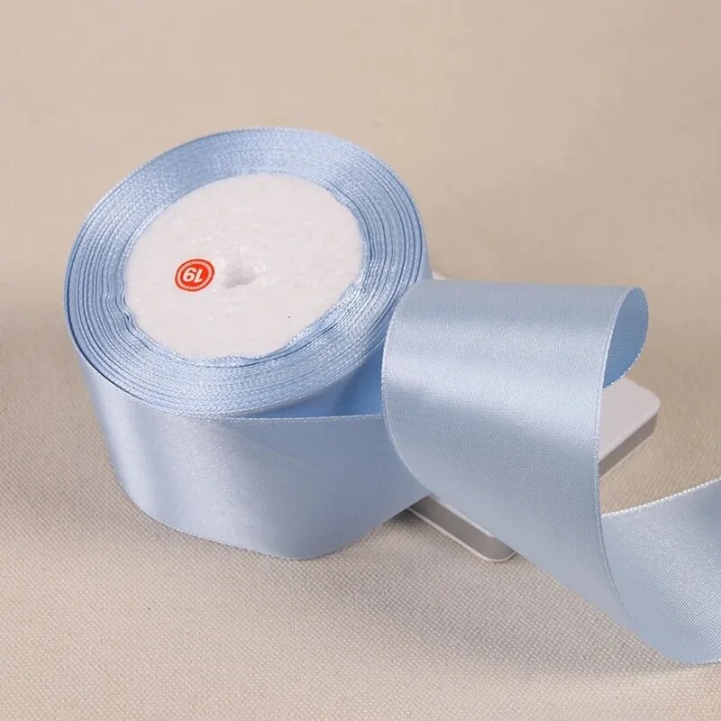 25Yards/Roll 50mm Satin Ribbons Wedding Wrapping Ribbons Bow for DIY Crafts Polyester Christmas Home Decor Accessories Tape: Khaki