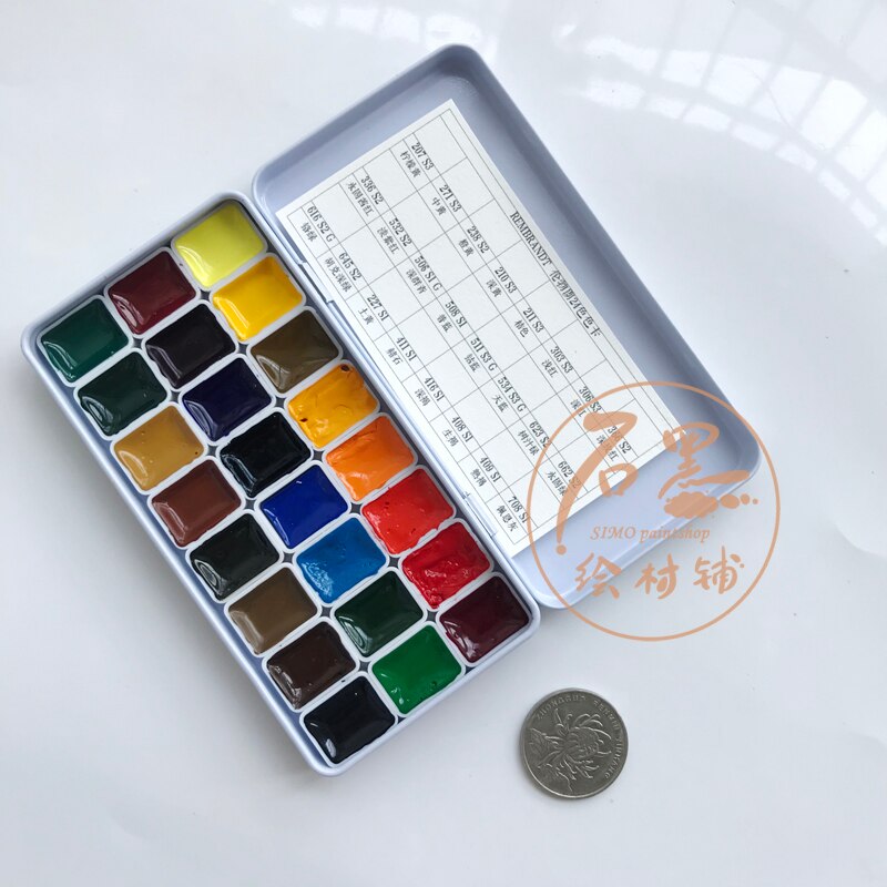 Rembrandt Kunstenaar Aquarel Sub-Verpakt 24 / 48 /80 Kleuren Blauw Rood Groen: 24 Colors x 1ml