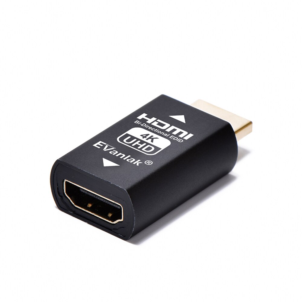 Evanlak hdmi edid emulator passthrough 3rd generation premium aluminium elimineret emulator adapter, der kan anvendes med  ps5 game outp