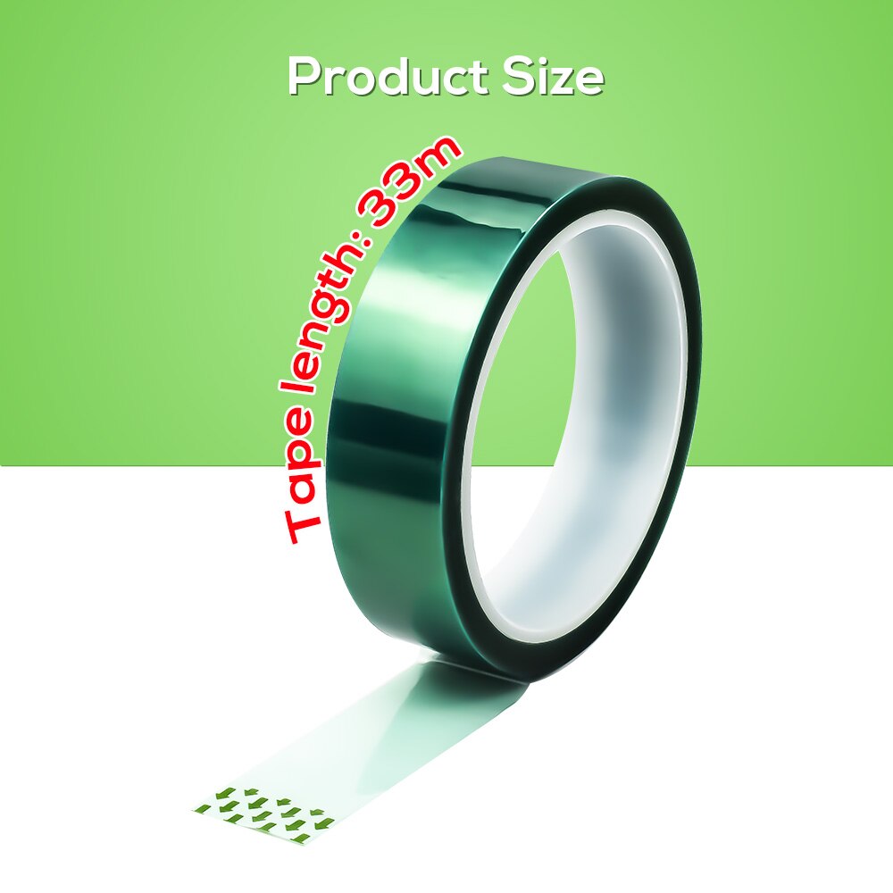 Ecowell Green Pet Tape 50mm PET High Temperature Heat-resistant Masking tape 33m for PCB Solder Plating Insulation Protection