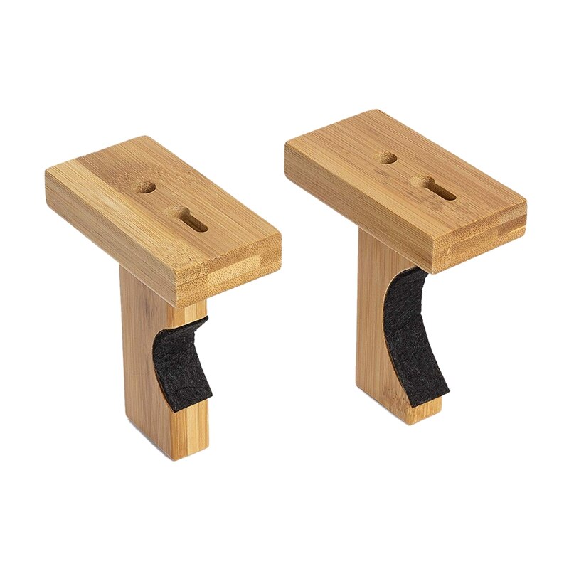 Baseball Schläger Zauberstab Halterung für Horizontale Anzeige, handgemachte Massivholz mit Filz Liner und Schläger Zauberstab Montieren (2 Pack)
