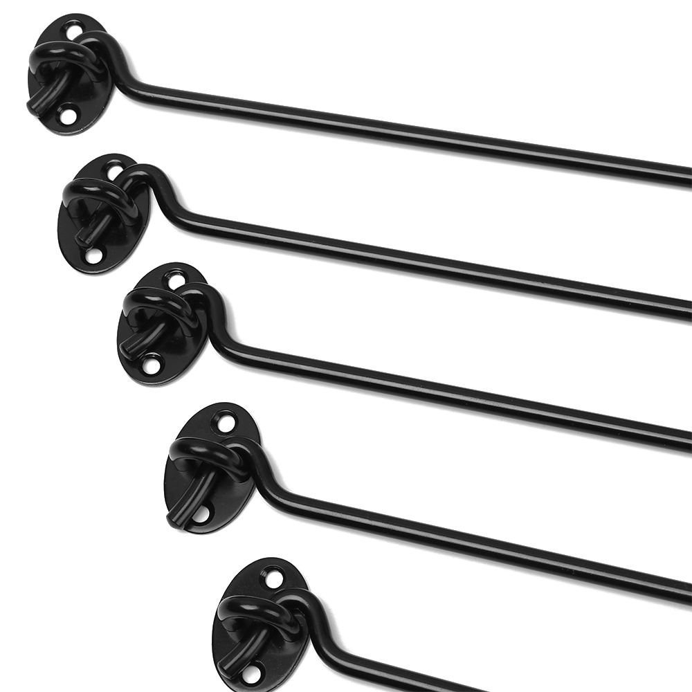 Stainless Steel Cabin Hook Furniture Window Catch Lock Shed Gate Door Eye Bolts Catch Holder With Install Screws Fittings