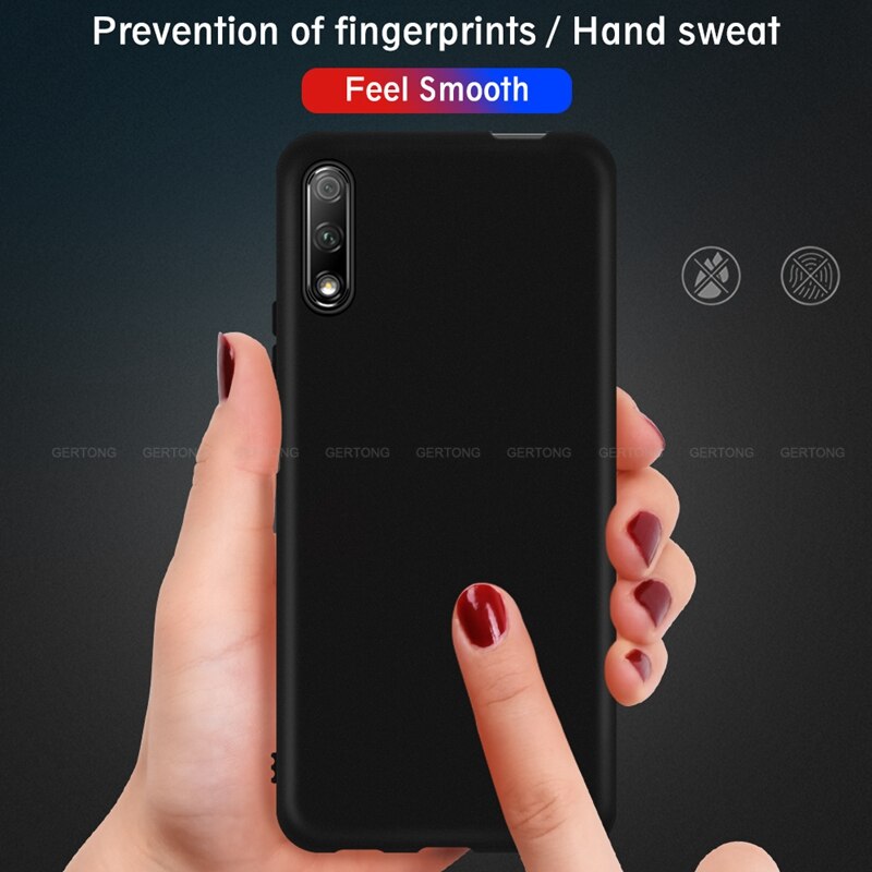 Gertong, carcasa mate esmerilada para Huawei Honor 9X Pro, funda de silicona sencilla para Honor 9X, Capa de carcasa No tiene agujero de huella dactilar