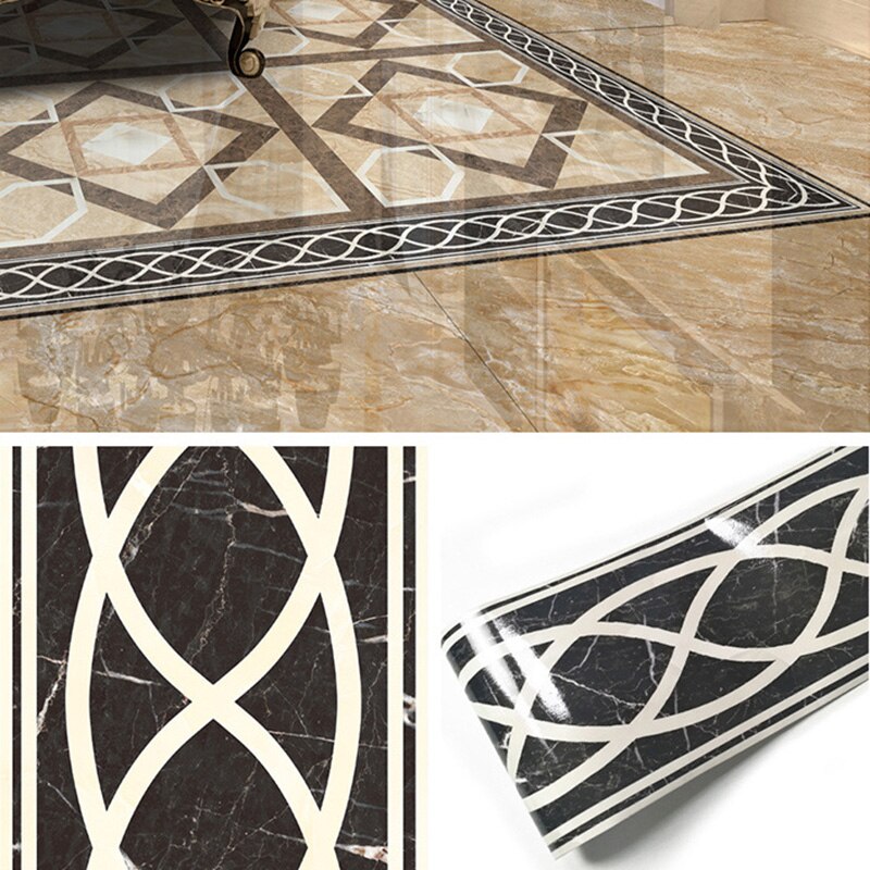 Floor Tiles Decor Stickers Waterproof Floor Tiles Line Stickers DIY Decals Baseboard Wall Sticker