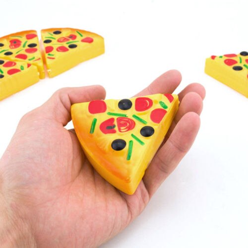 6PCS Childrens/Kids Pizza Slices Toppings Pretend Dinner Kitchen Play Food Toys