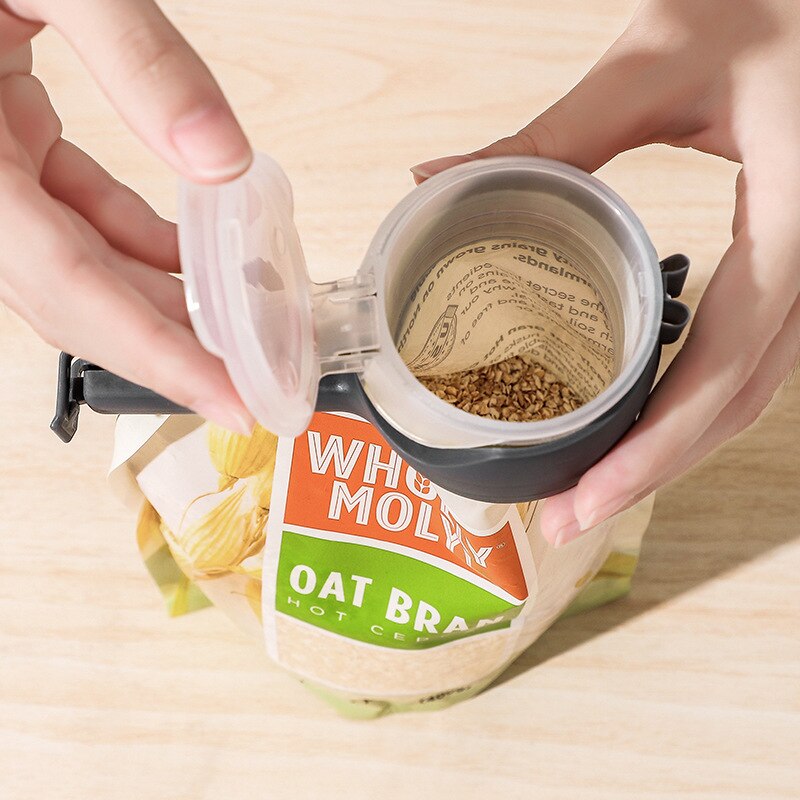 Tætning hæld mad opbevaringspose klip snack forseglingsklip holder frisk forsegling klemme plast hjælper madbesparende rejse køkkenredskaber
